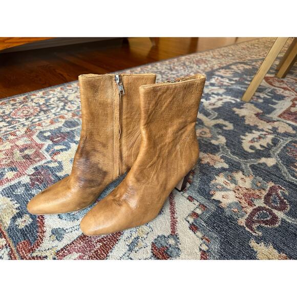 IRO Shoes - NWOB IRO Paris WM37ONASIS Leather Ankle Boot Camel/Brown Sz 39/US 8